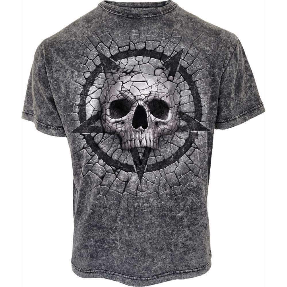 Spiral - CRACKING UP Mens Tshirt - Black/Grey